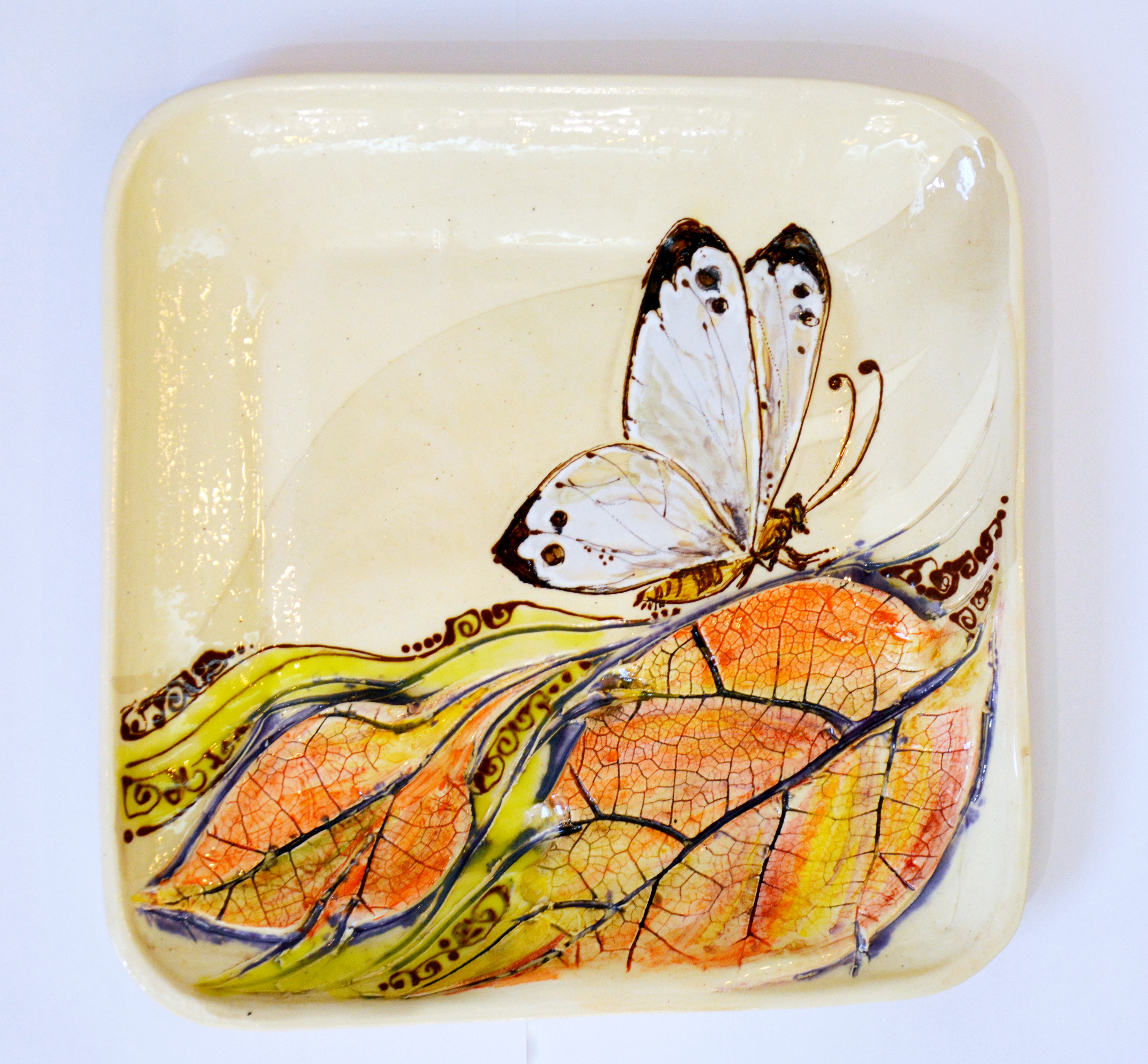 Тарелка сувенирная (бабочка)