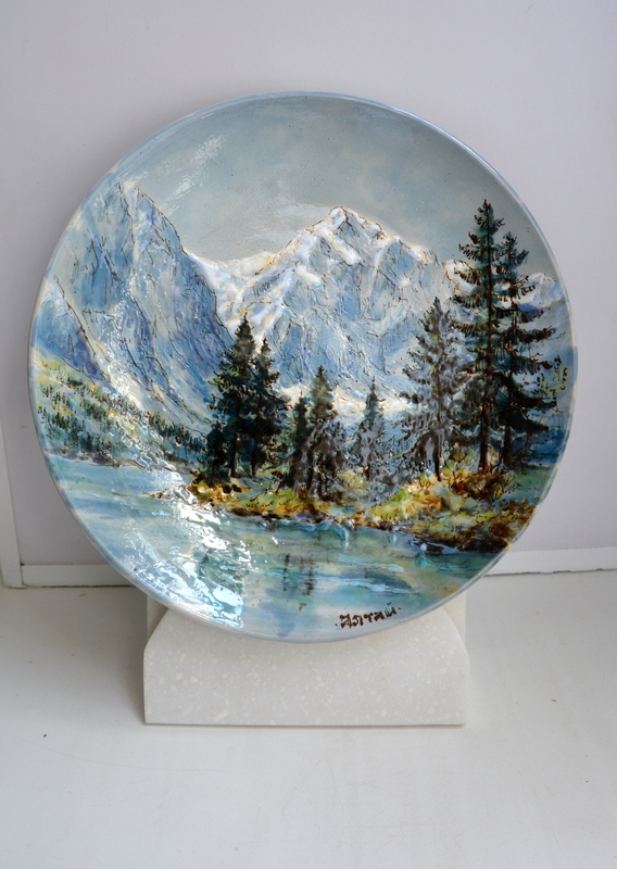    Тарелка сувенирная (Горный пейзаж)